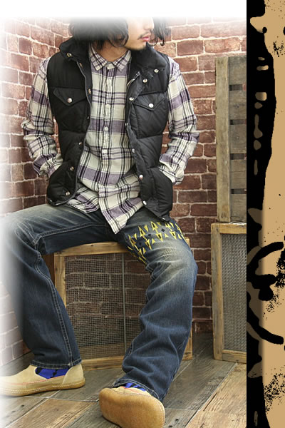 INDIAN（インディアン） ヴィンテージ ネイティブ刺繍 デニムパンツ