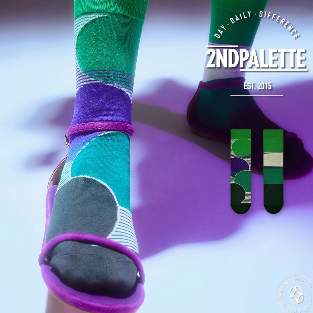 2nd PALETTE セカンドパレット オーロラ クルーソックス