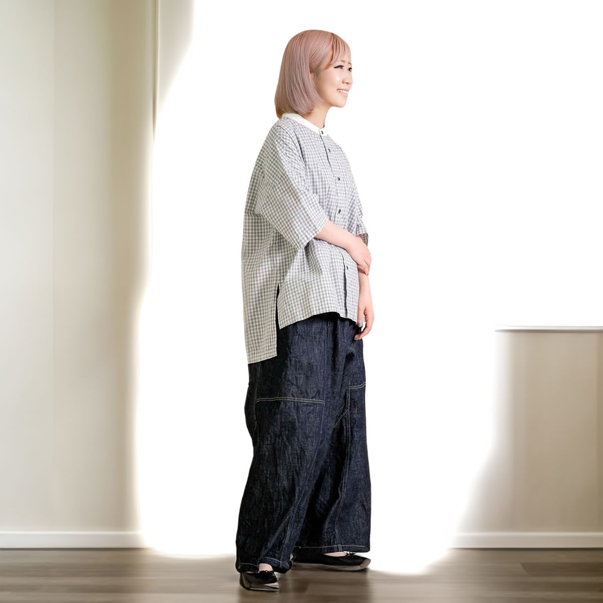 Brocante サルエルパンツ ブロカント ポムパンツ 10ozデニムパンツ