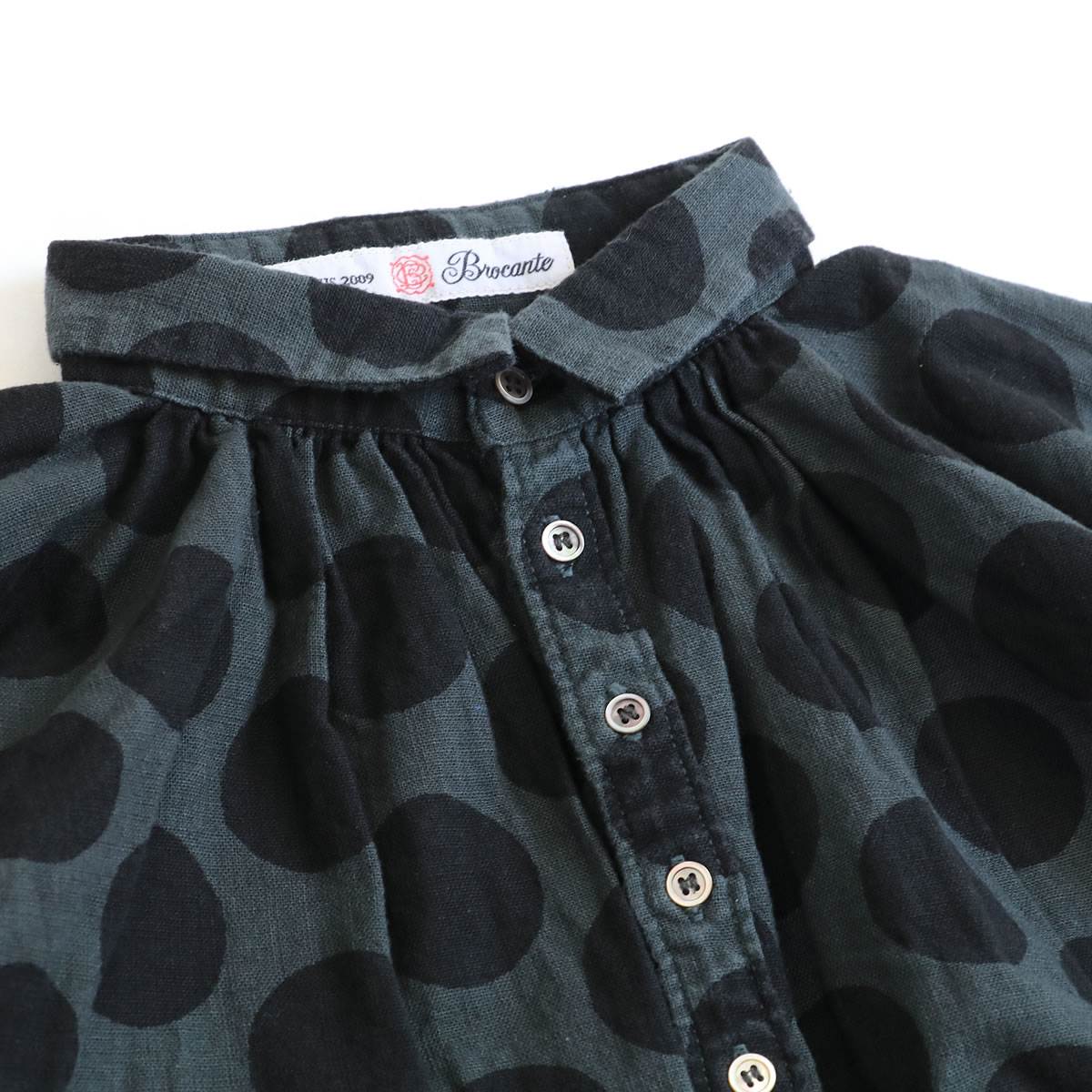 Brocante シャツ ブロカント 水玉キャンバス ドット グラン