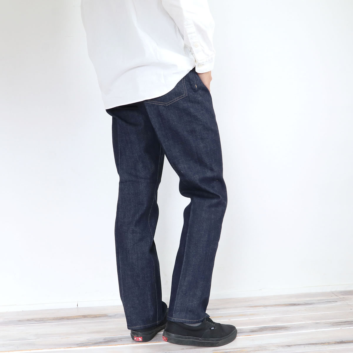 トラウザーデニムパンツ amne アンヌ イズタイディジーンズ 日本製 
