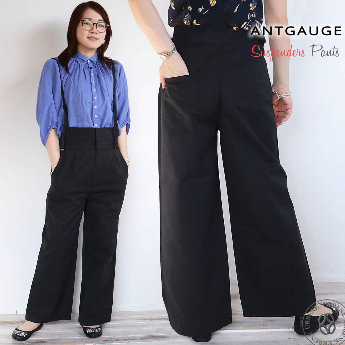 ANTGAUGE（アントゲージ） コットンリネンサージ サロペットパンツ