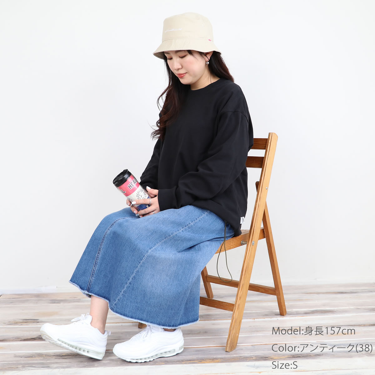 ANTGAUGE ロングスカートアントゲージ 5P Aライン デニム