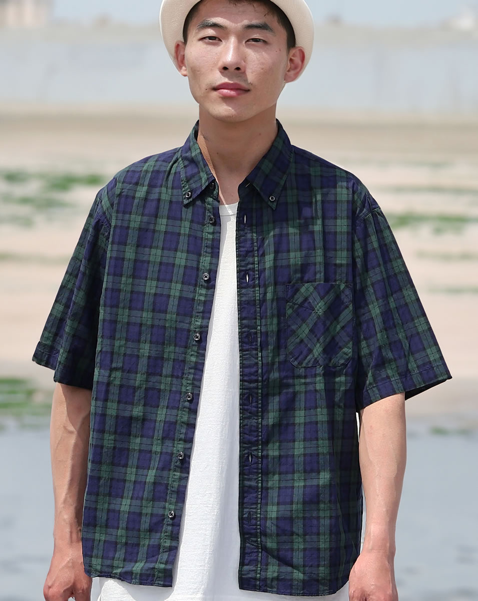 Audience（オーディエンス） ボタンダウン半袖シャツ アップスケープ