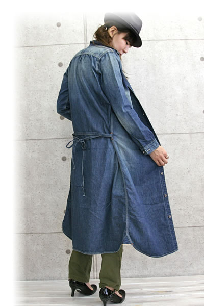 Johnbull ジョンブル デニムシャツワンピース レディース ボーイ