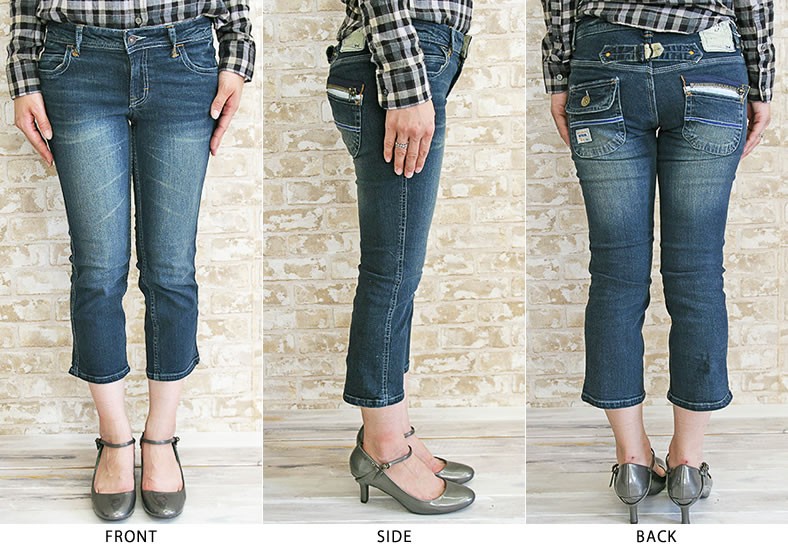 Betty Smith ベティスミス ジップフラップ クロップドパンツ