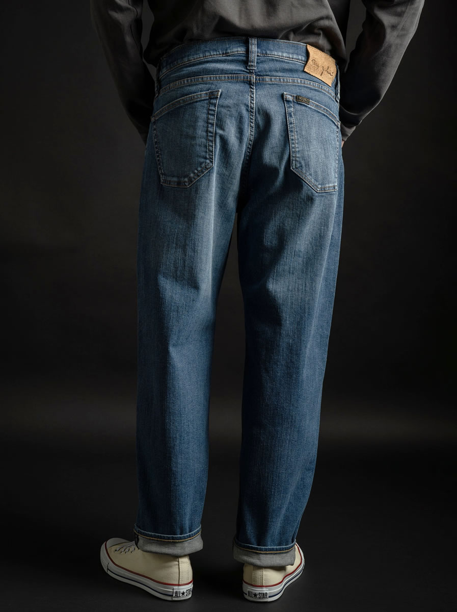 26サイズ　big john  パンツ ストレッチ ストレート デニム ジーンズ Big John（ビッグジョン） 日本製 ジーンズ スロウレッグ ハイパー