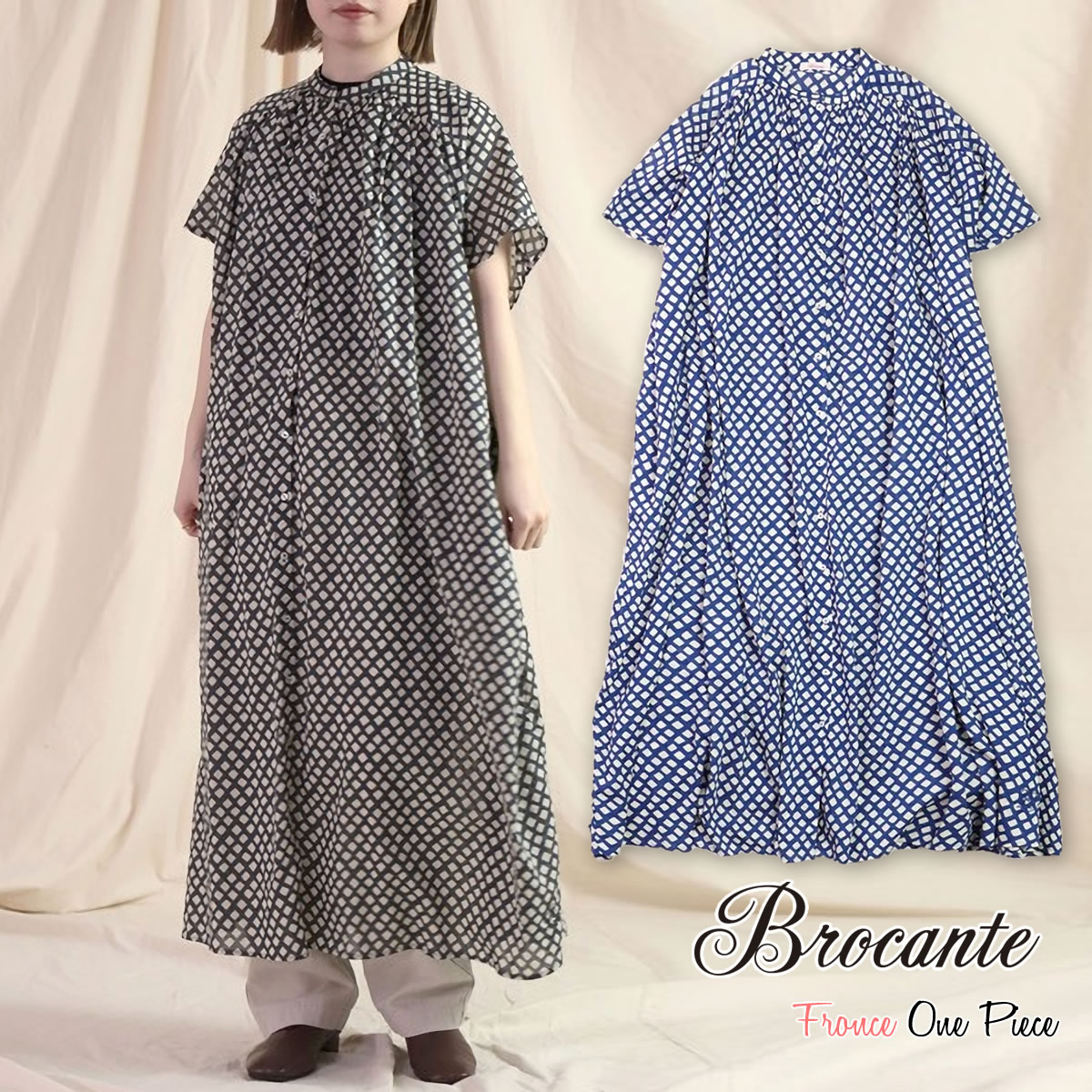 BROCANTE ブロカント インドプリント フロンセワンピース 37-270x-01a.jpg
