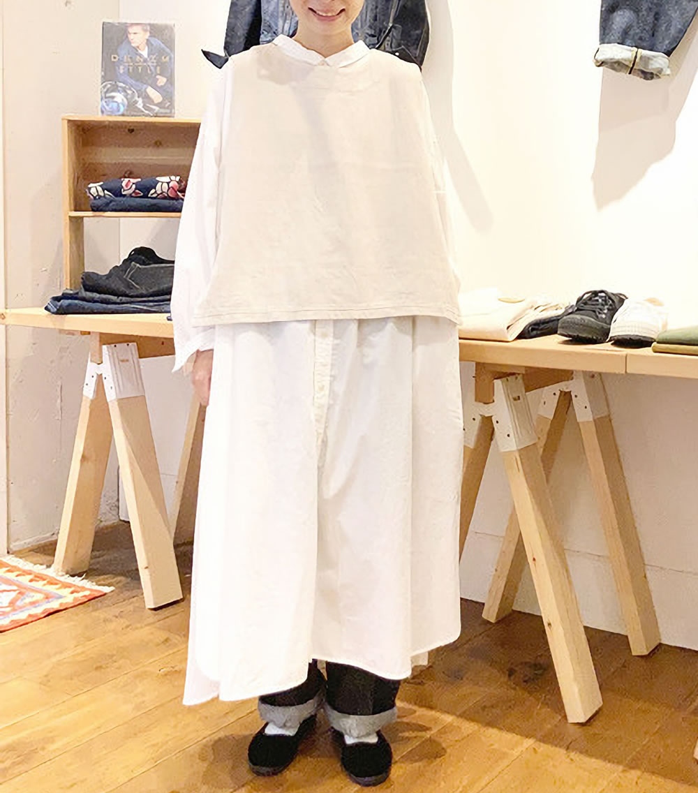 Brocanteブロカント コットン リネンウール ギャバジンコテブトン ジレ 高価ファッション - Brocanteブロカント コットン リネンウール