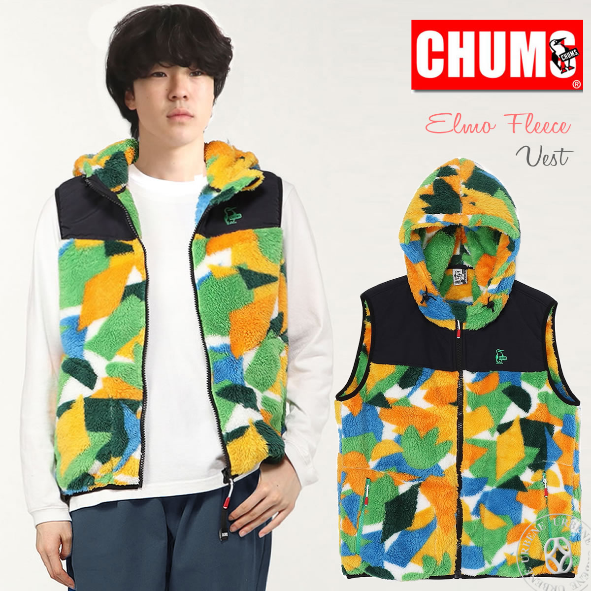 CHUMS チャムス  エルモフリースベスト womens Mサイズ CHUMS チャムス フリース ベスト レディース エルモフリース