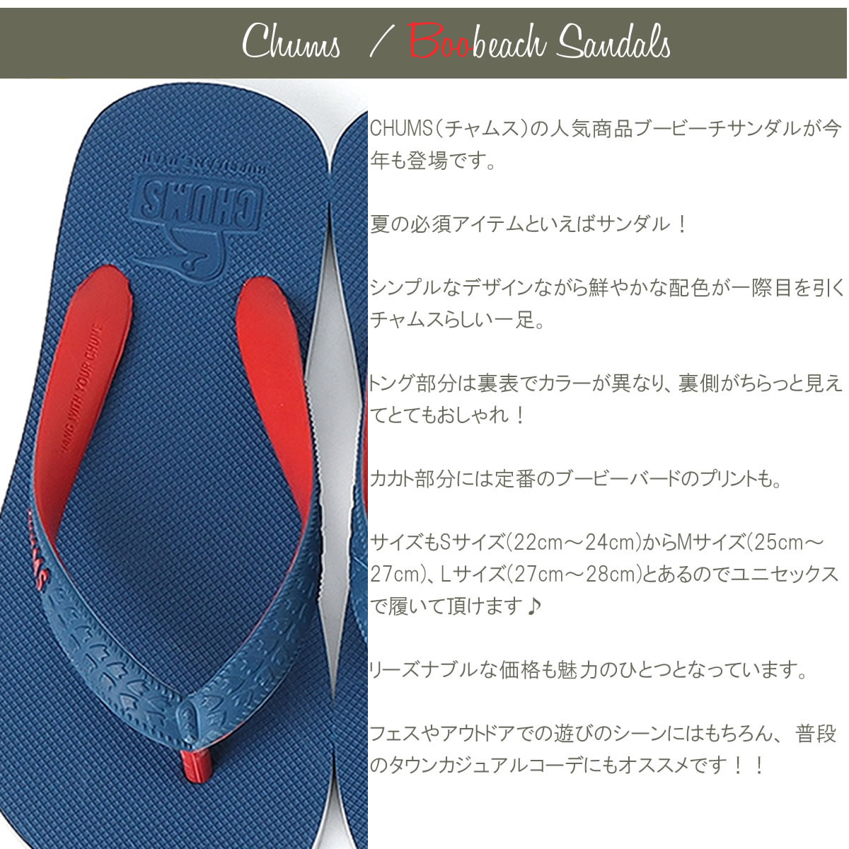 CHUMS ビーチサンダル チャムス ブービーチサンダル シャワー