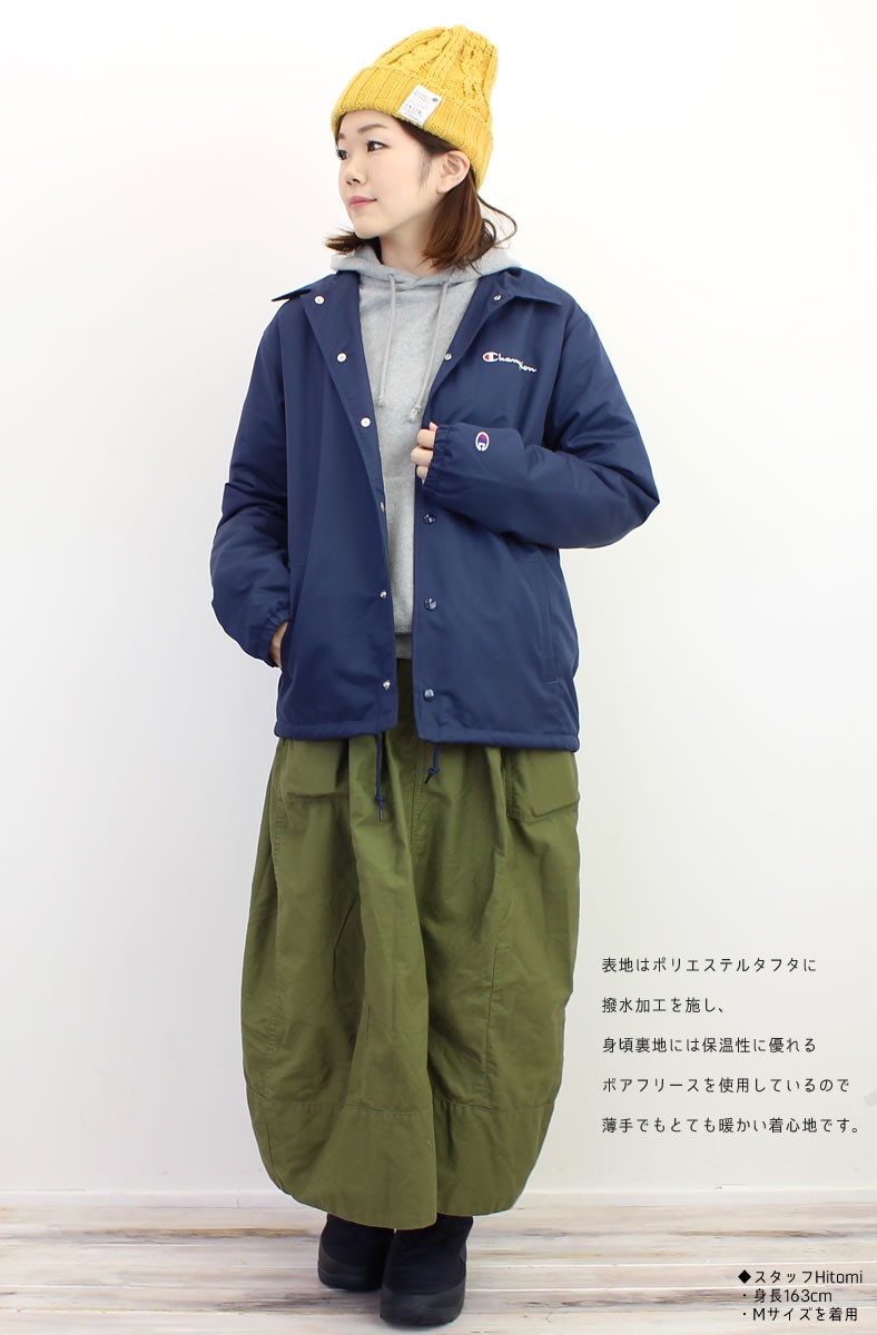 チャンピオン アウター 長袖 撥水 防風 ロゴ刺繍 スクリプトロゴ ブラック Champion（チャンピオン） ウィンドブレーカー メンズ Champion WIND