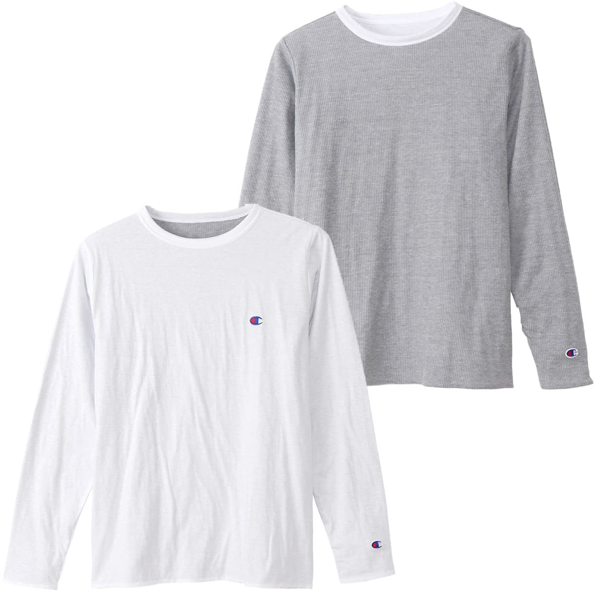 チャンピオン Champion リバーシブルTシャツ ロングスリーブ 長袖 サーマル ワッフル リンガーネック ベーシック 定番 メンズ レディース インナーTシャツ｜urbene｜02