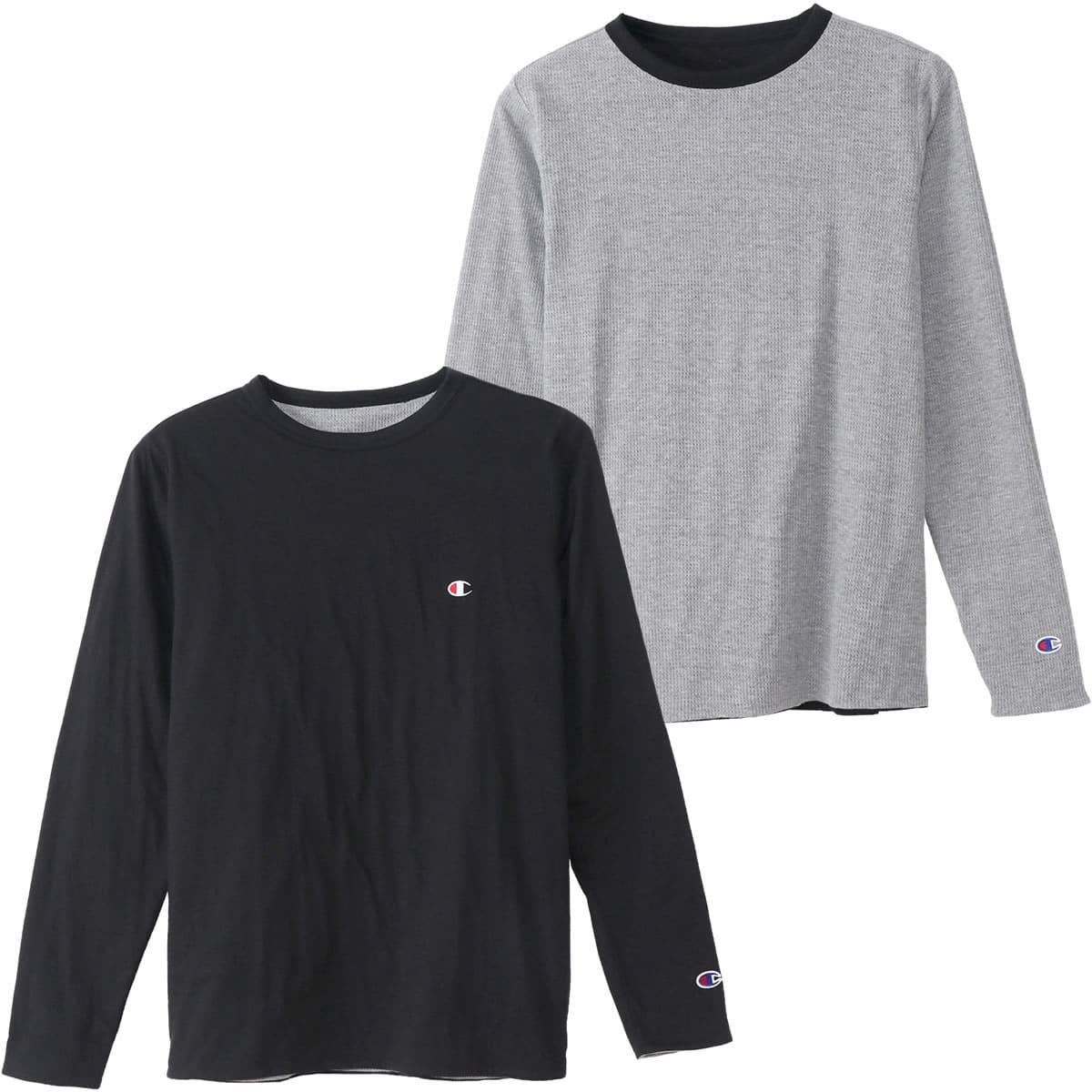 チャンピオン Champion リバーシブルTシャツ ロングスリーブ 長袖 サーマル ワッフル リンガーネック ベーシック 定番 メンズ レディース インナーTシャツ｜urbene｜04