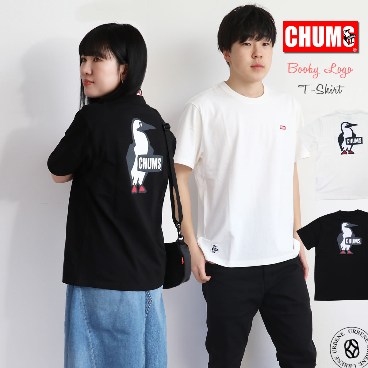 チャムス Tシャツ CHUMS ブービーロゴ Tシャツ レディース メンズ ユニセックス キャラクター バックプリント アイコン フェス キャンプ  アウトドア