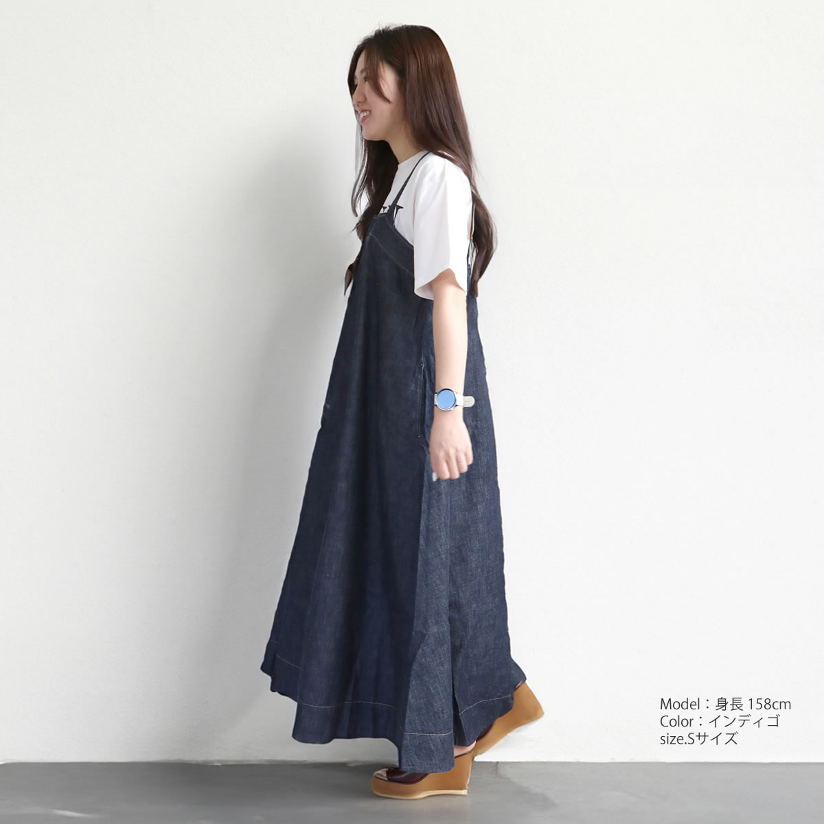 DEEP BLUE（ディープブルー） デニムキャミワンピ ジャンパースカート