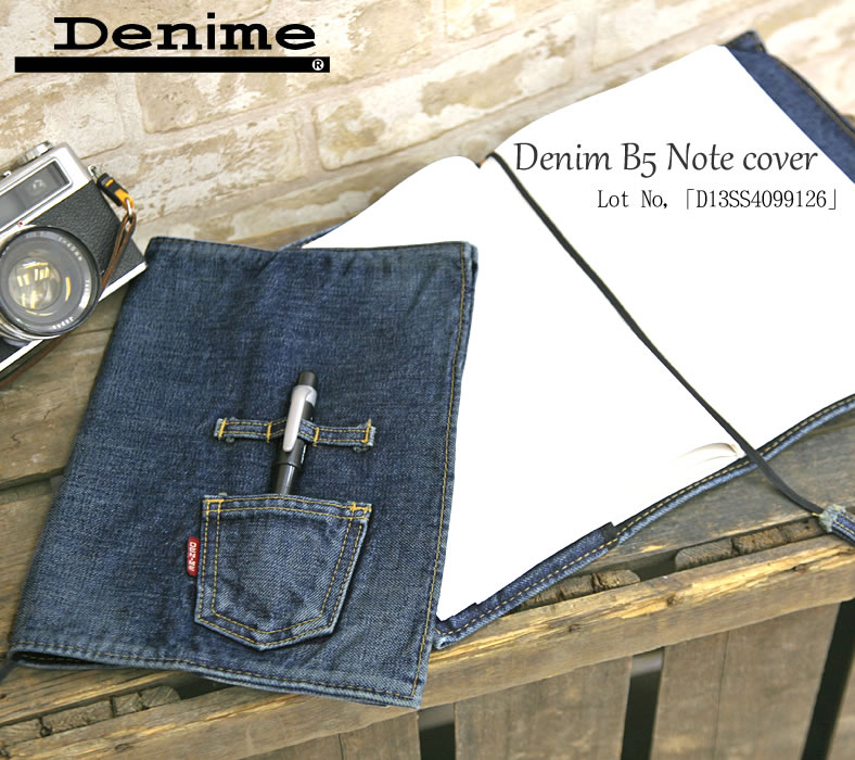 DENIME ドゥニーム デニムB5サイズノートカバー メンズ おしゃれ