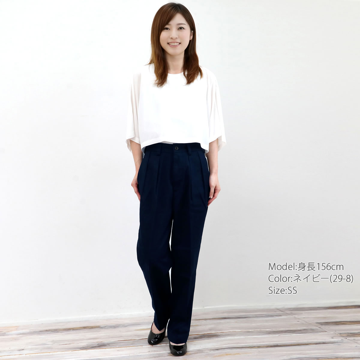 未使用　ドミンゴ　チノパン　レディース　パンツ　ネイビー 楽天市場】【大人のワイドパンツ】チノパン ドミンゴ レディース