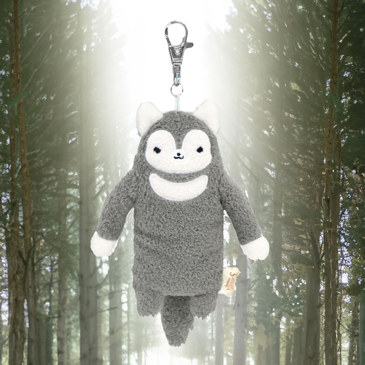 やさしく鍵を包んでくれる フモフモさん リールキーチェーン