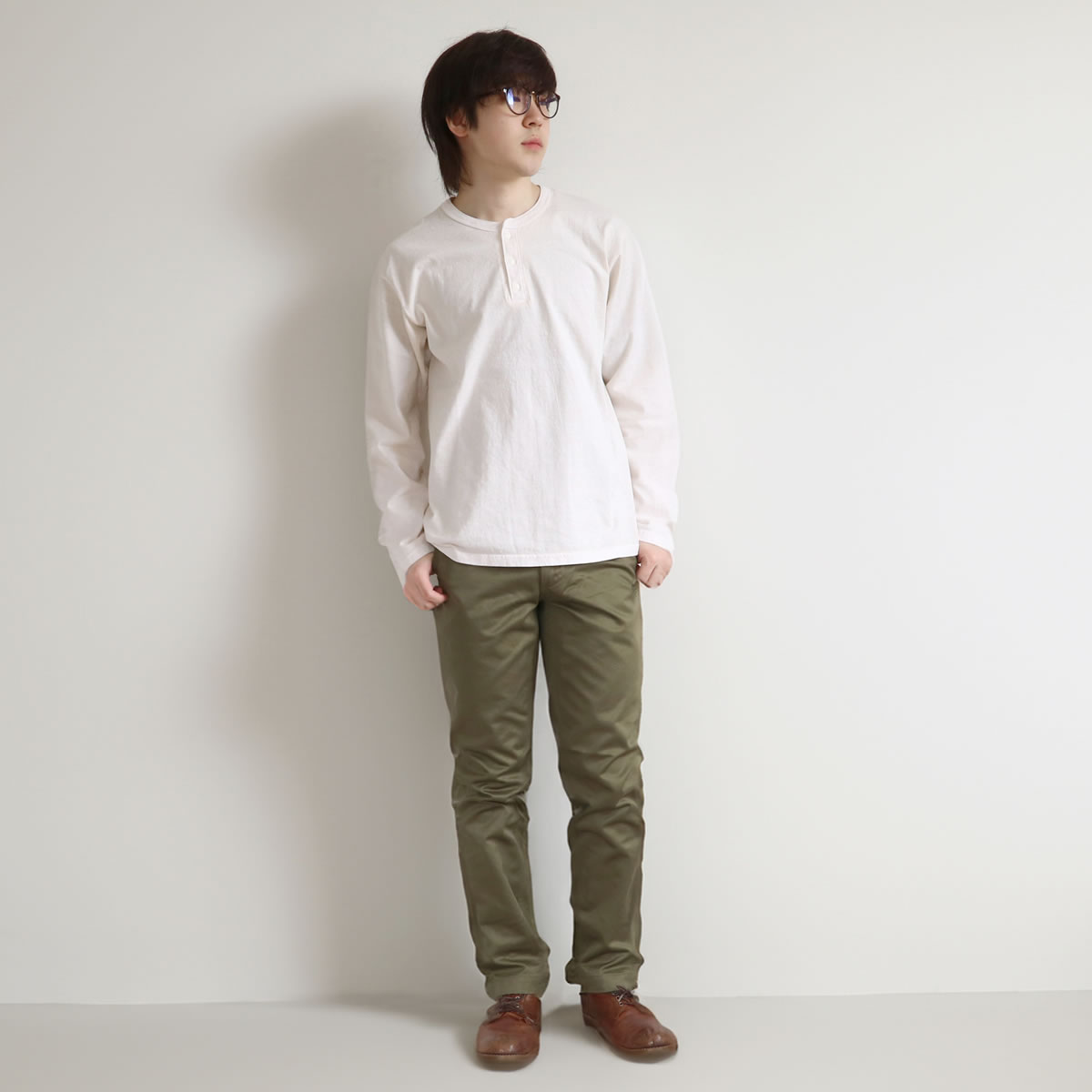 FOB factory F0514チノパン【L】ナローUSトラウザー① FOB FACTORY 日本製 チノパン メンズ ナロートラウザーズ 細身