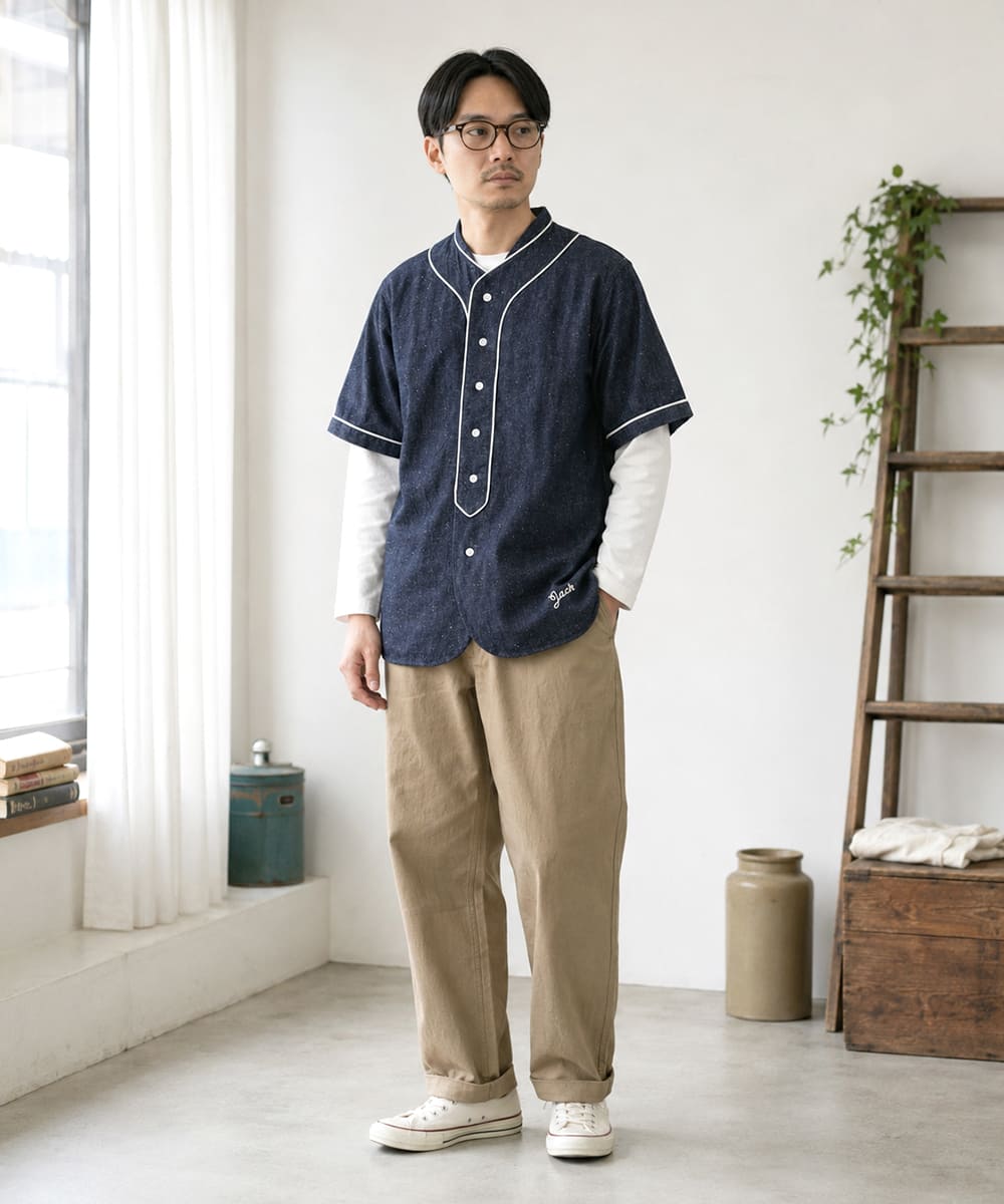 未使用　FOB FACTORY ベースボールシャツ FOB FACTORY（エフオービーファクトリー） 【 日本製 】FOB FACTORY
