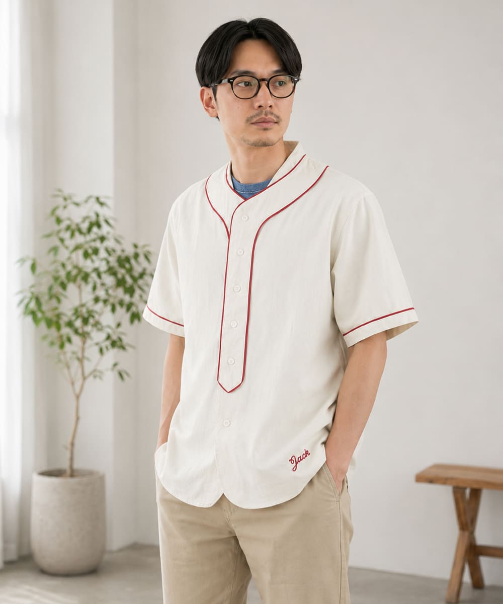 未使用　FOB FACTORY ベースボールシャツ FOB FACTORY（エフオービーファクトリー） 【 日本製 】FOB FACTORY