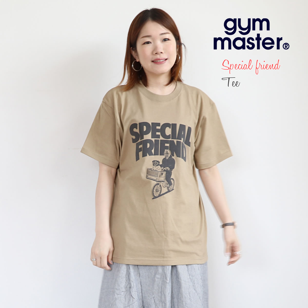 プリントTシャツ ジムマスター Gym Master スペシャルフレンド 覆面レスラー 覆面犬 TEE クルーネック 半袖 カットソー かわいい  夏スタイル