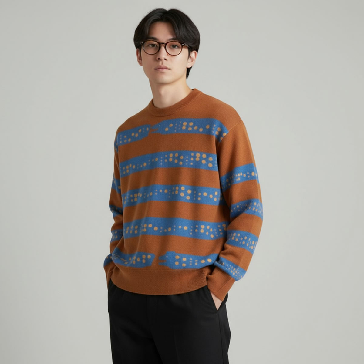 gym master（ジムマスター） ニット ニットソー ジャガードニット ウツ