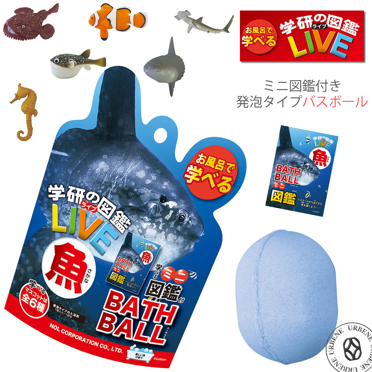 ノルコーポレーション バスボール 学研の図鑑ライブLIVE 魚 美しい海の