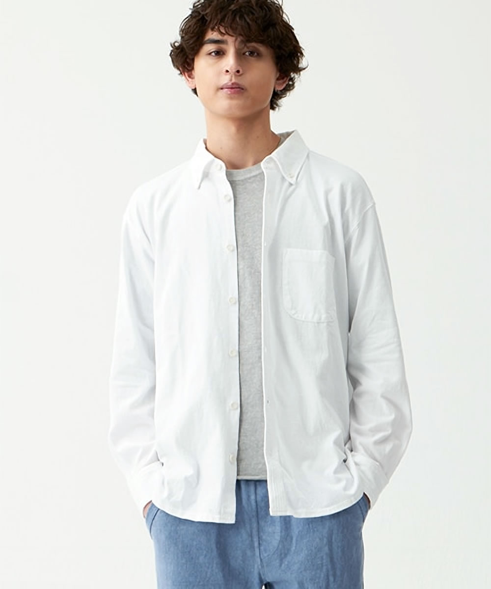 GOOD ON（グッドオン） シャツ ロングスリーブボタンダウンポロTシャツ