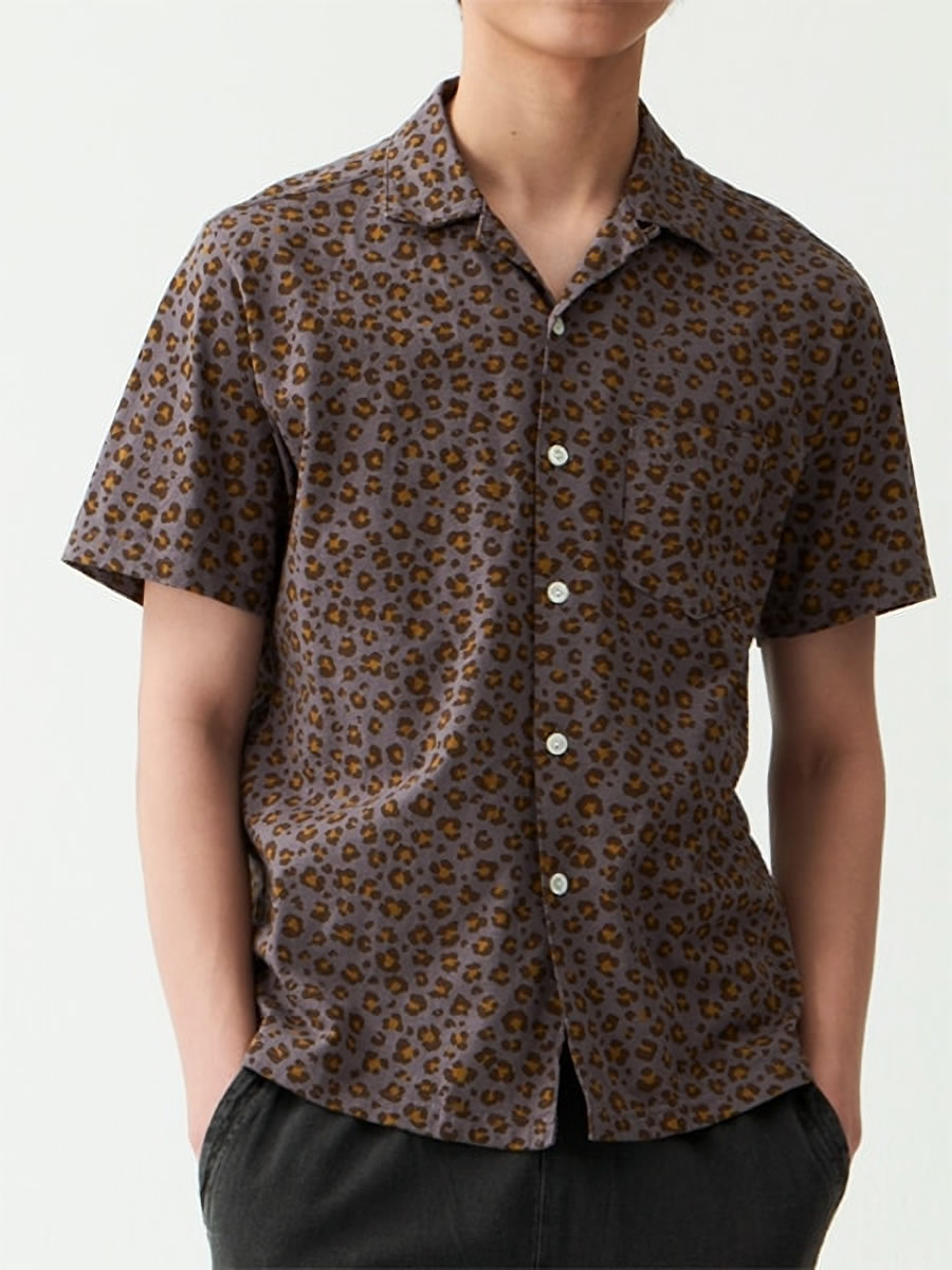 GOOD ON（グッドオン） 28%OFF / 半袖シャツ 半袖 レオパード ショート