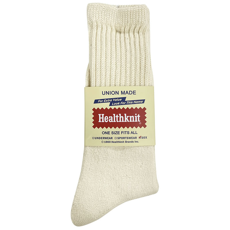 クルーソックス ヘルスニット 3足組 Healthknit 3P フルパイル 靴下 メンズ ハイカットソックス シンカーライン＆配色3本ライン ロングソックス | Healthknit | 01