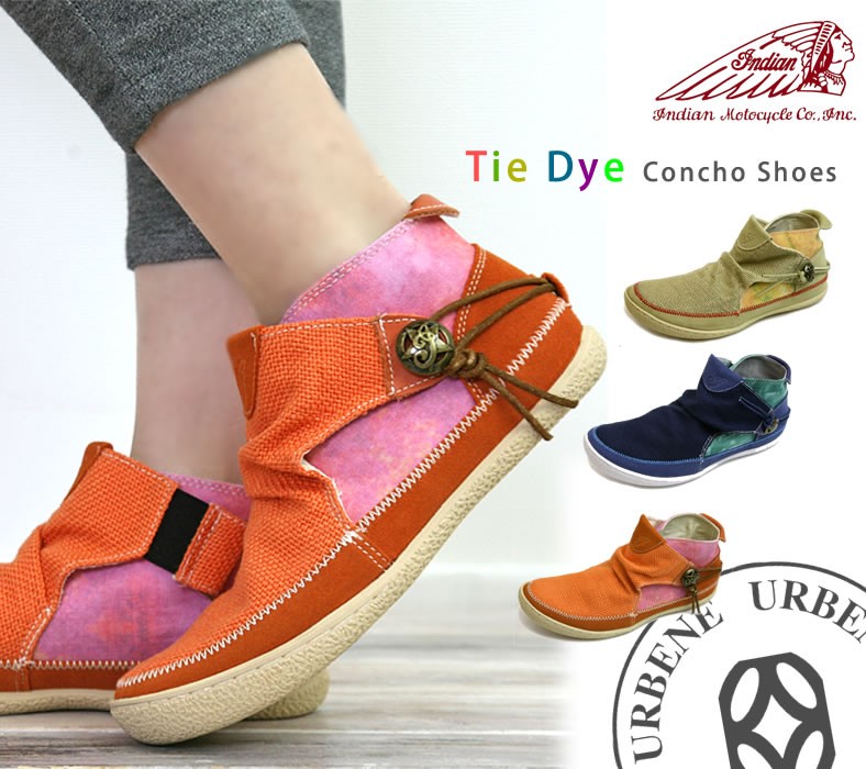 INDIAN（インディアン） コンチョ タイダイ染め ヘンプ スニーカー