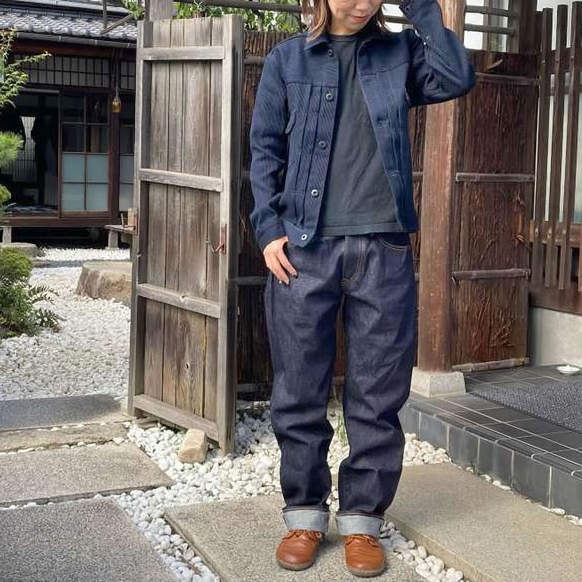 BLUE BLUE JAPANヤマミチメッシュ シボリゾメハオリ JAPAN BLUE JEANS ジャパンブルージーンズ アメリカ綿