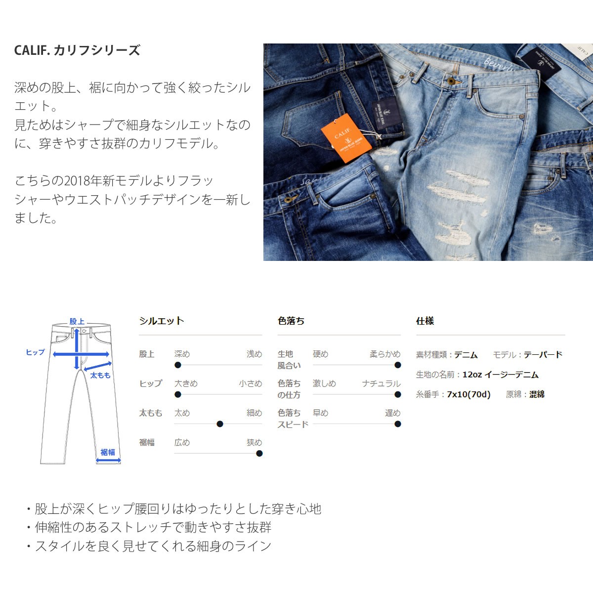 JAPAN BLUE JEANS ジャパンブルージーンズ CALIF Melrose メルローズ アンクルカット ストレッチ スリムテーパード  ジーンズ : japanbluejeans-j8717me : ジーンズ&カジュアル アーベン-メンズレディース - 通販 - Yahoo!ショッピング