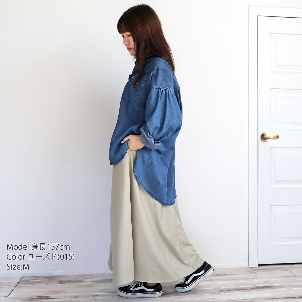 ブラウス ジョンブル レディース Johnbull デニム ウエスタン チャンキーシャツ 長袖 ワイドシルエット 羽織り ドレープ感 ウエスタンシャツ Johnbull ブラウス ジョンブル レディース デニム ウエスタン
