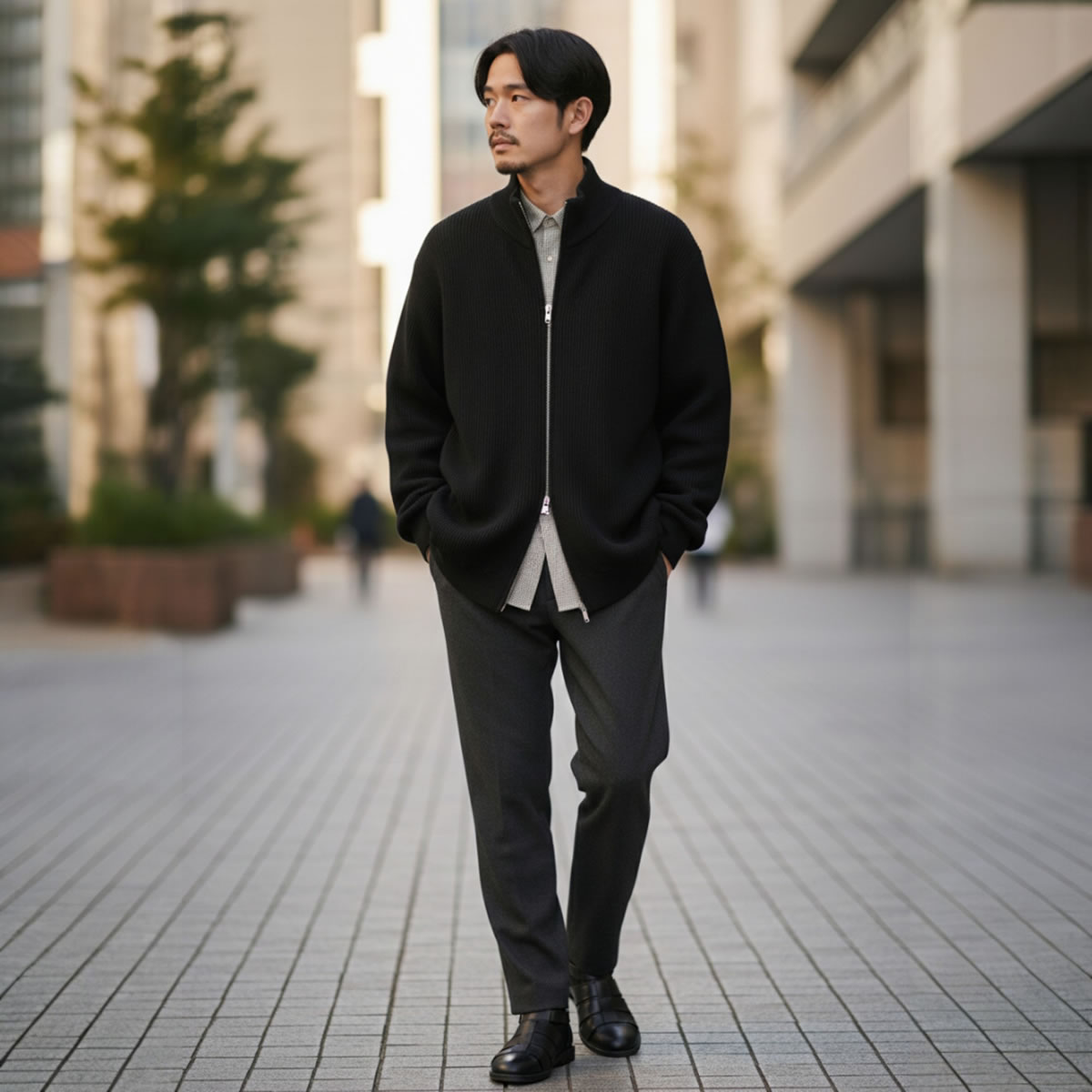 Johnbull（ジョンブル） フルジップ ドライバーズニットアウター 