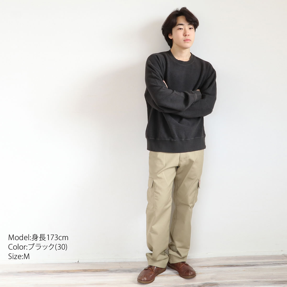 ジョンブル メンズ Johnbull スラブ裏毛ボールケミカルクルーネックスウェット 長袖 カットソー (jm244c01) トップス スウェット メンズファッション ロングTシャツ 無地 John bull アーベン 普段使い 実用的 2025年 Johnbull（ジョンブル） メンズ スラブ裏毛ボールケミカルクルーネック