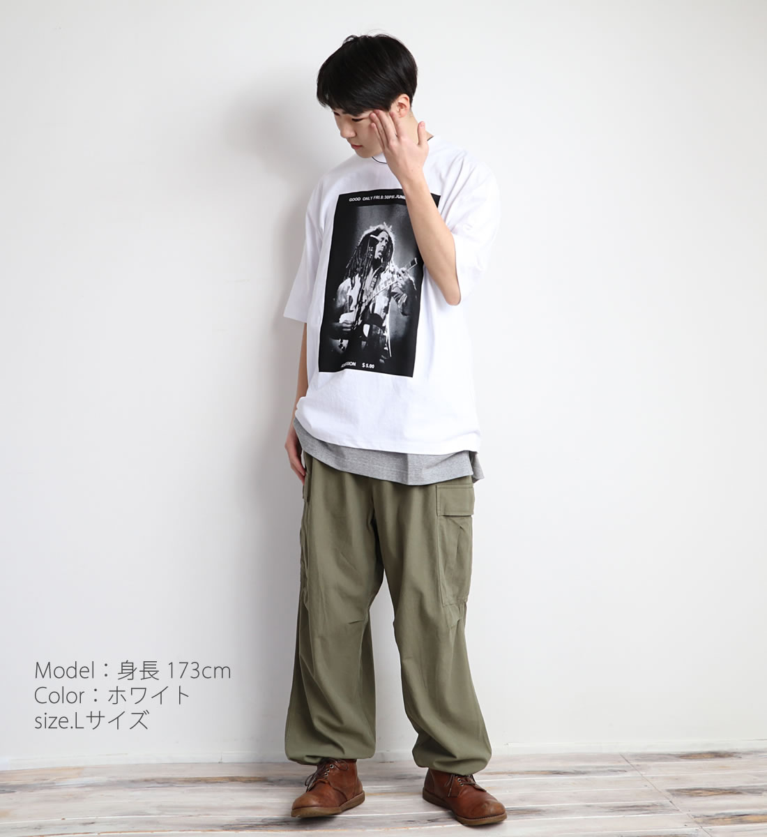 【JOHNBULL】rebear 25070587003330 AP STUDIO 取扱い VINTAGE CRUSHED T-SHIRTS半袖Tシャツ JUST ARRIVED ! rebear by Johnbull VINTAGE CRUSHED T-SHIRTS