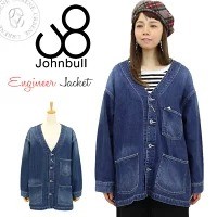 ジョンブル レディース Johnbull ユーズド加工 デニム コート