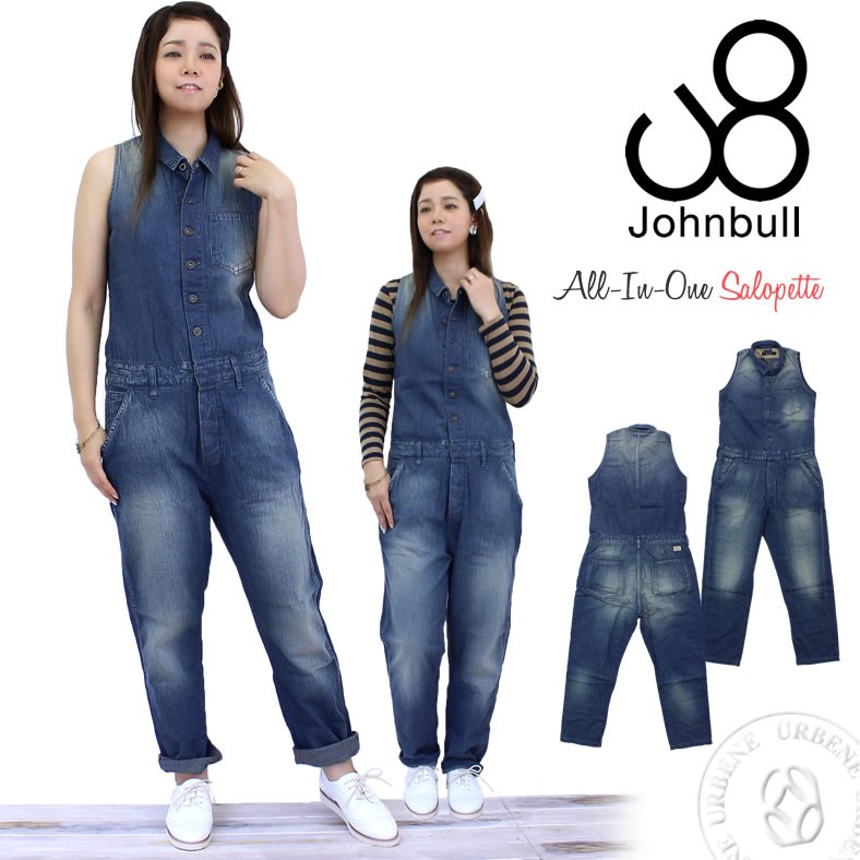 販売廉価John Bull サロペット/オーバーオールユーズド加工サイズ(S) サロペット・オーバーオール・オールインワン