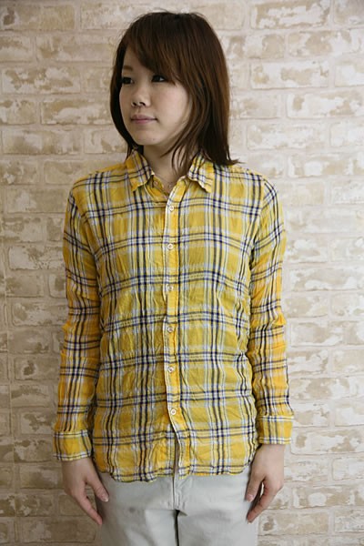 Johnbull ジョンブル 長袖シャツ シャーリングチェック柄シャツ