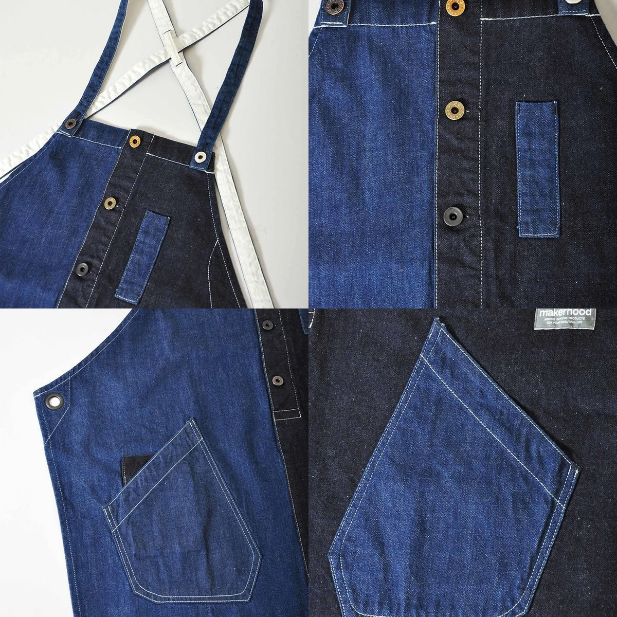 makerhood デニム エプロン johnbull 美品 Johnbull ジョンブル ブックストアーデニムエプロン 個性的