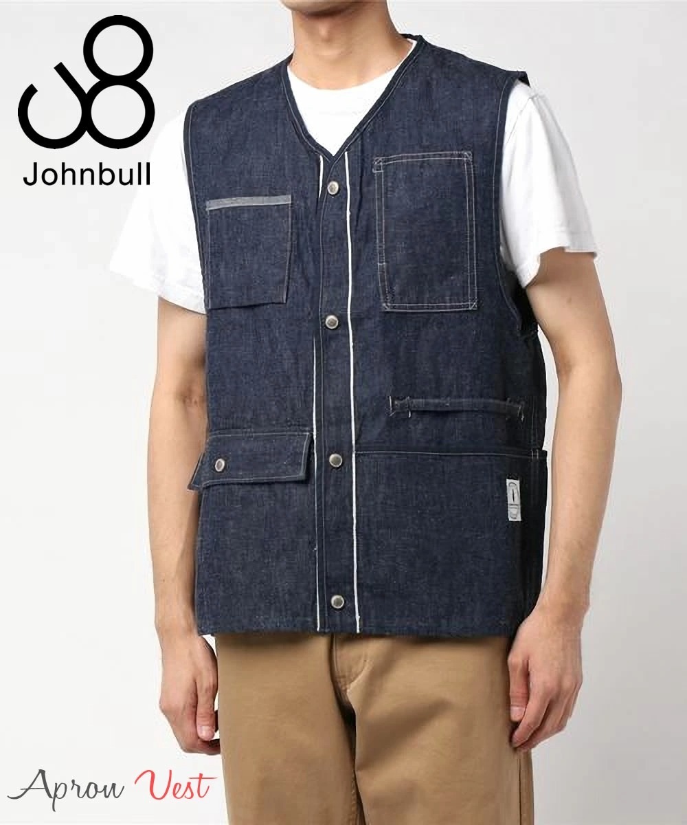 Johnbull ジョンブル エプロンベスト ワンウォシュデニム