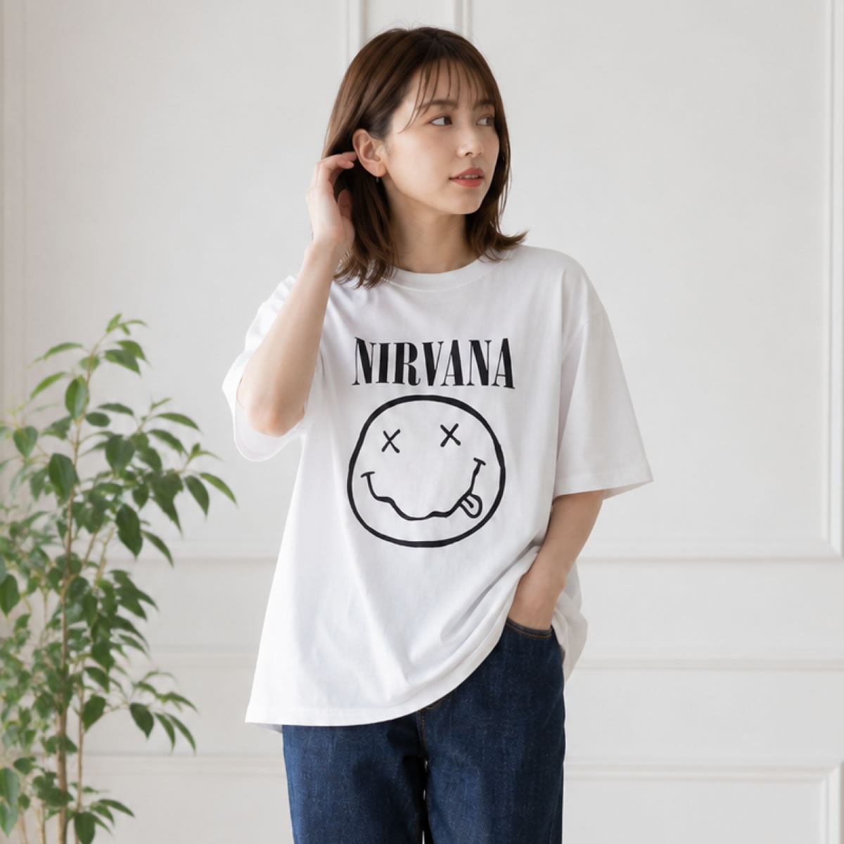 NIRVANA 半袖Tシャツ スマイルロゴ サイズM バンT THE GTS Johnbull（ジョンブル） 半袖Tシャツ アーティストTシャツニルヴァーナ