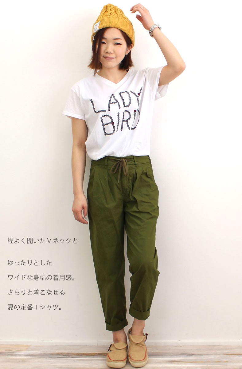 ジョンブル レディース Tシャツ Johnbull デザインプリントTシャツ LADYBIRD zc340 ドロップショルダー 半袖 アメカジ おしゃれ Johnbull ジョンブル レディース Tシャツ デザインプリントT