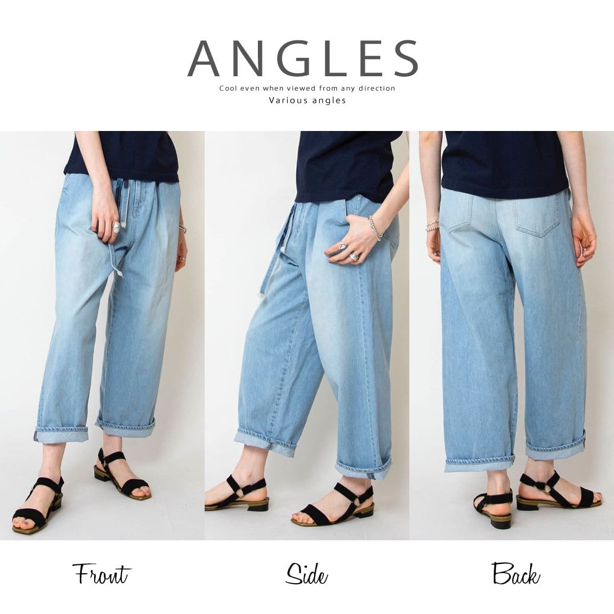 Johnbull（ジョンブル） レディース ルーズデニムタックテーパード