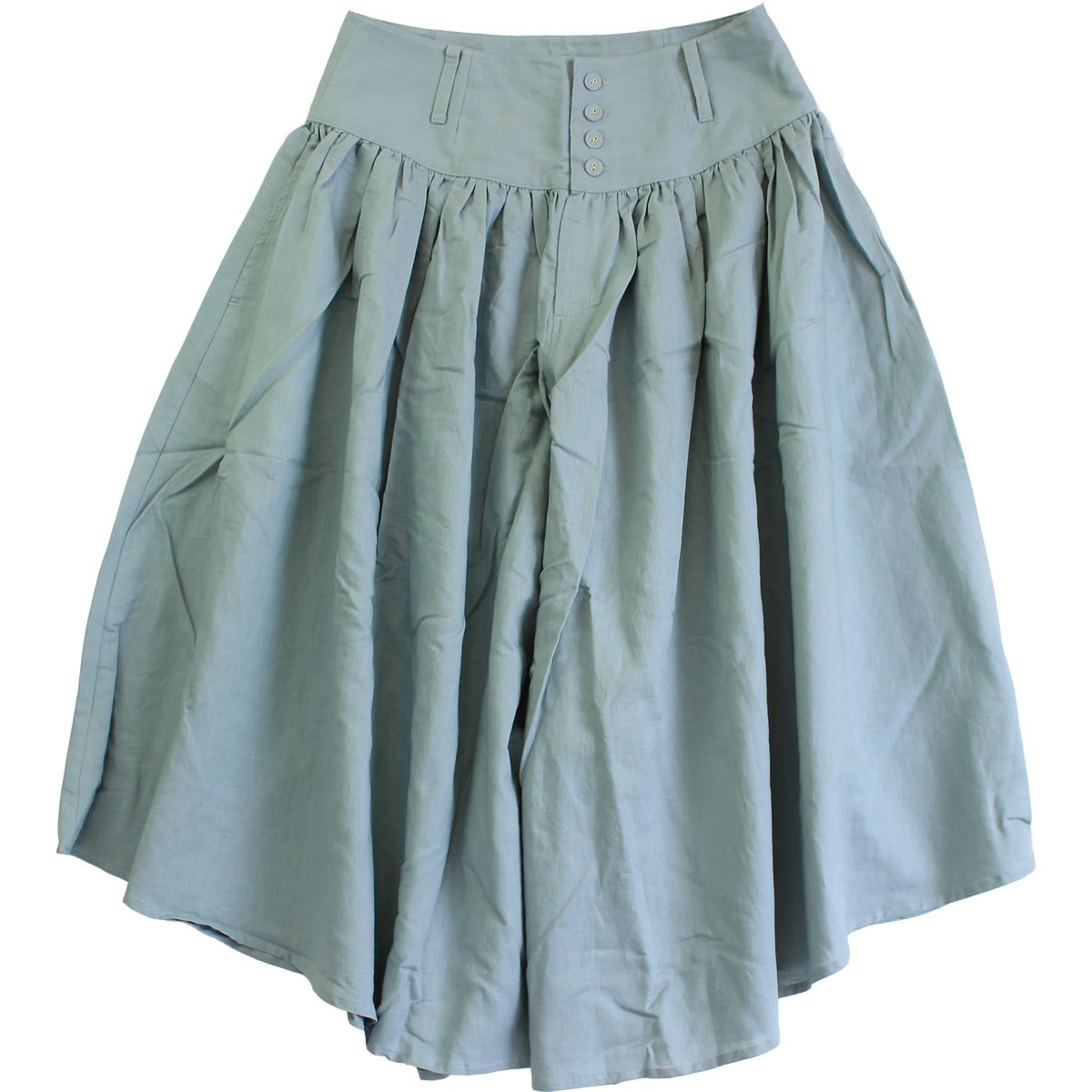 Kelen ケレン ハカマ ギャザー リネン キュロットパンツ Lui Linen