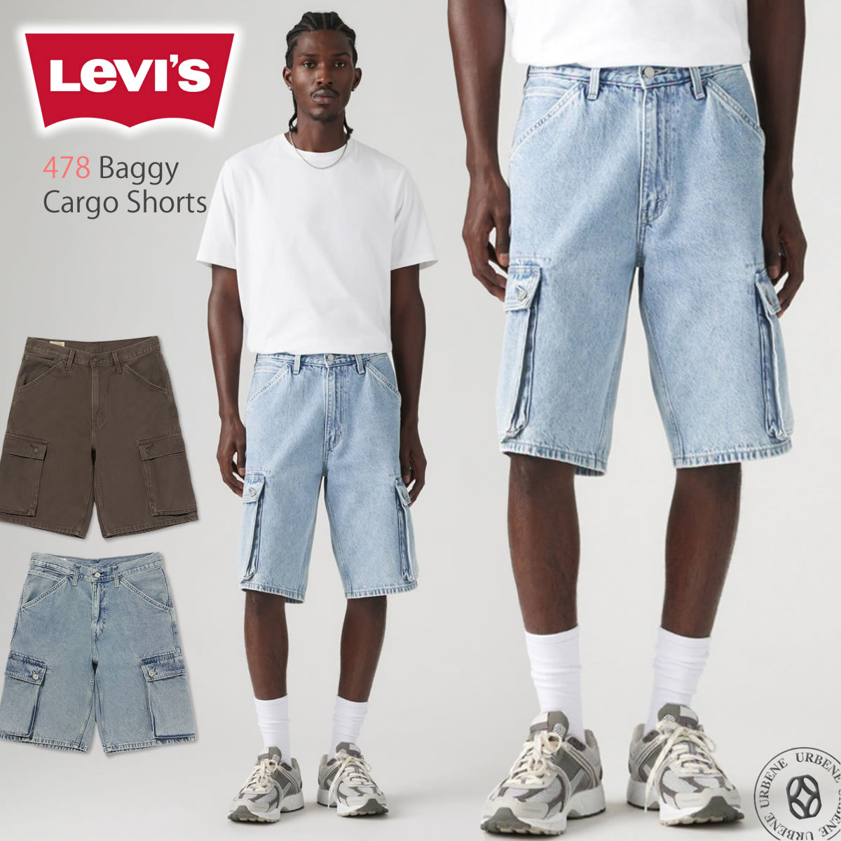 激安アウトレット Levi's リーバイス 478 バギーカーゴショートパンツ メンズ 12 服&ファッション小物