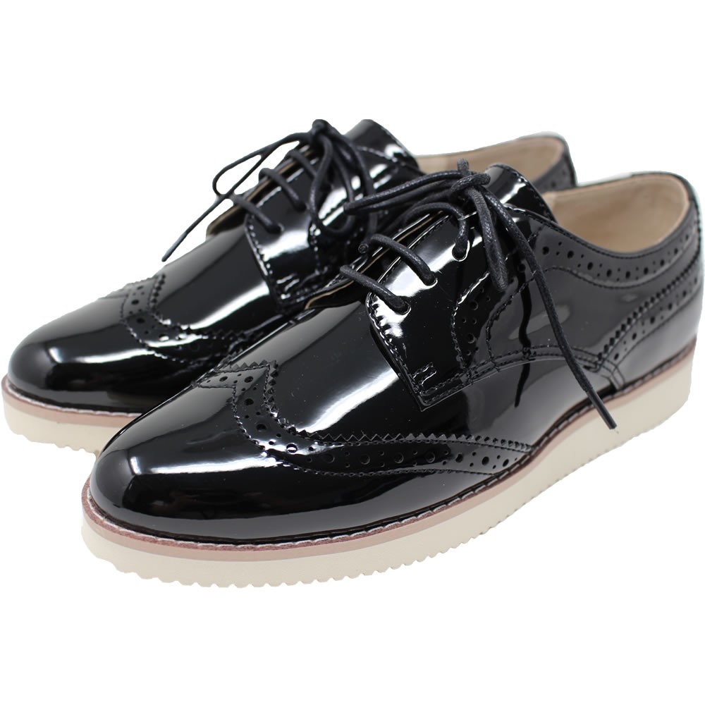 【myu】オックスフォード シューズ ホワイト ウィングチップ 24cm 楽天市場】マニッシュシューズ レディース 痛くない ウィングチップ